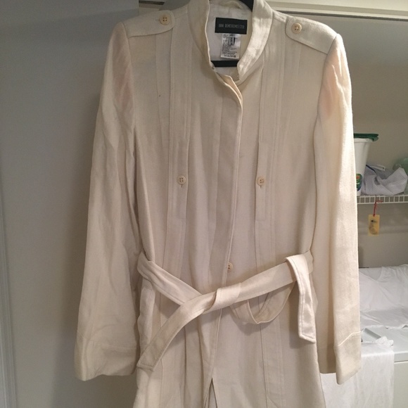 ANN DEMEULEMEESTER WOOL LIGHTWEIGHT MILITARY COAT - Picture 2 of 5